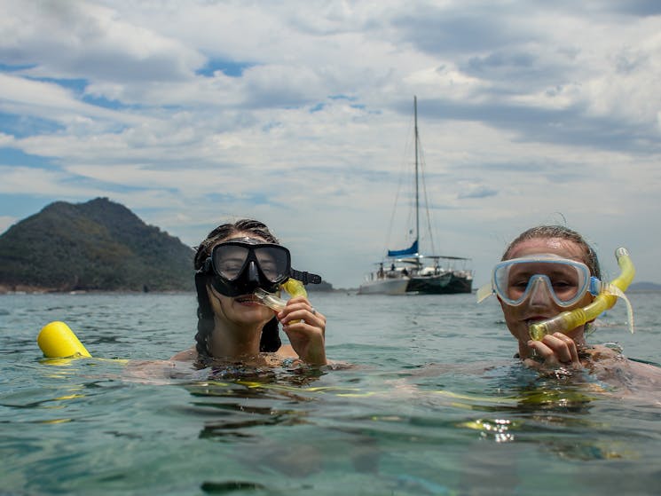 During the summer, come snorkelling at an offshore island where there's lots of marine life to see!