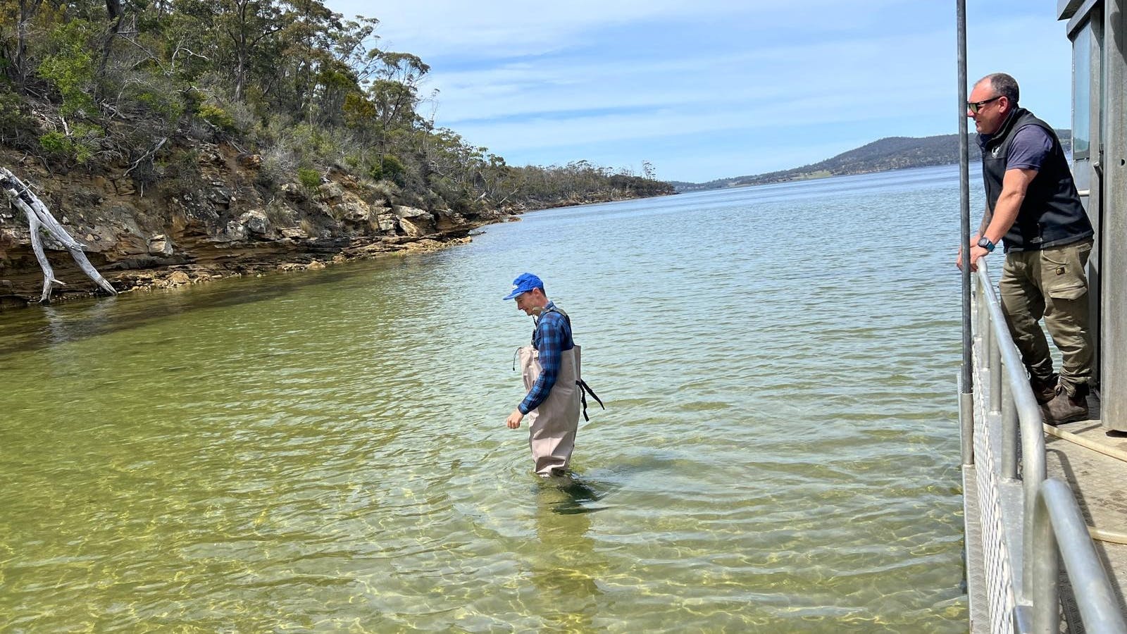 Wading into crystal water, taking in calm views and seaside serenity