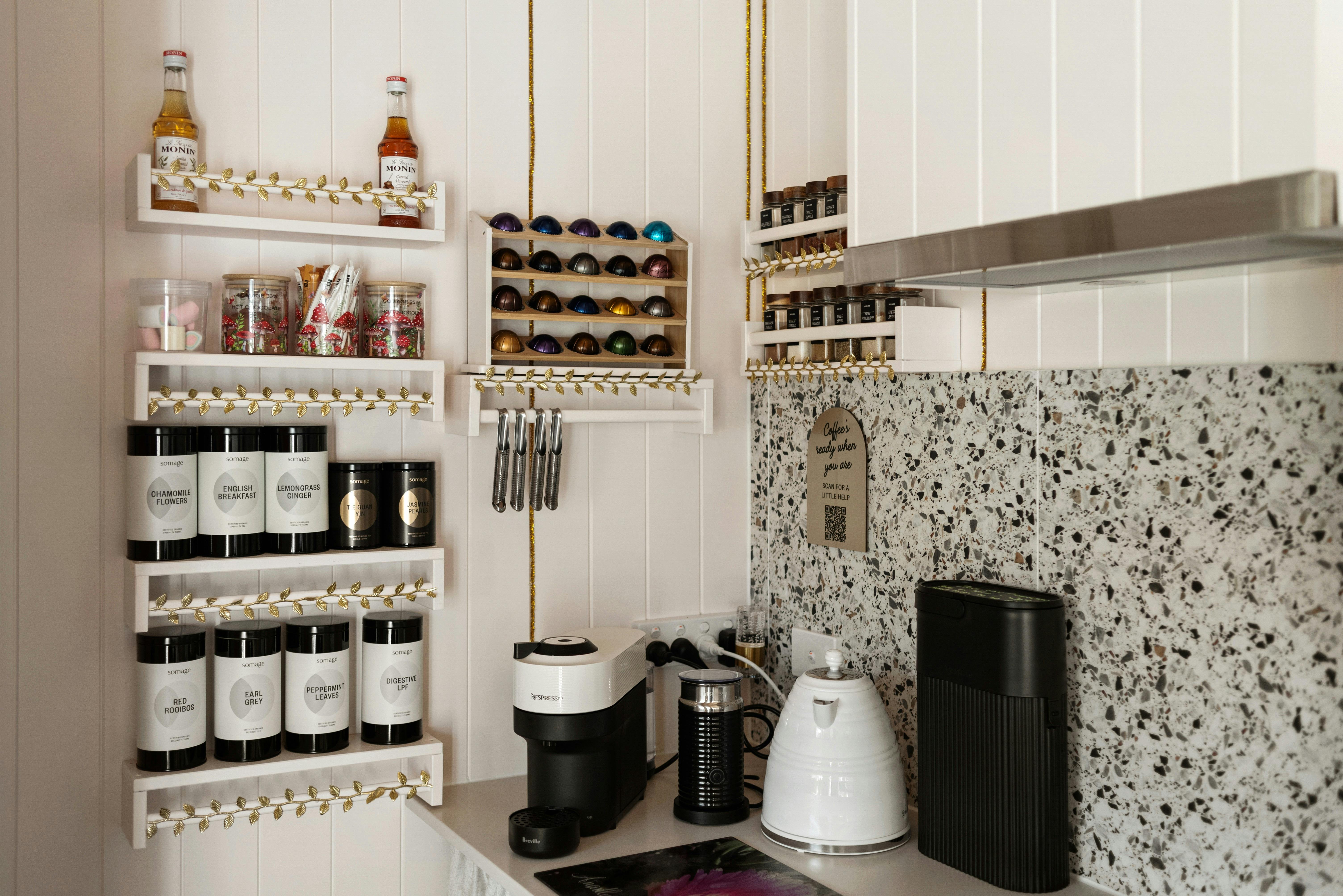 Selection of tea, coffee and hot chocolate for guests to enjoy