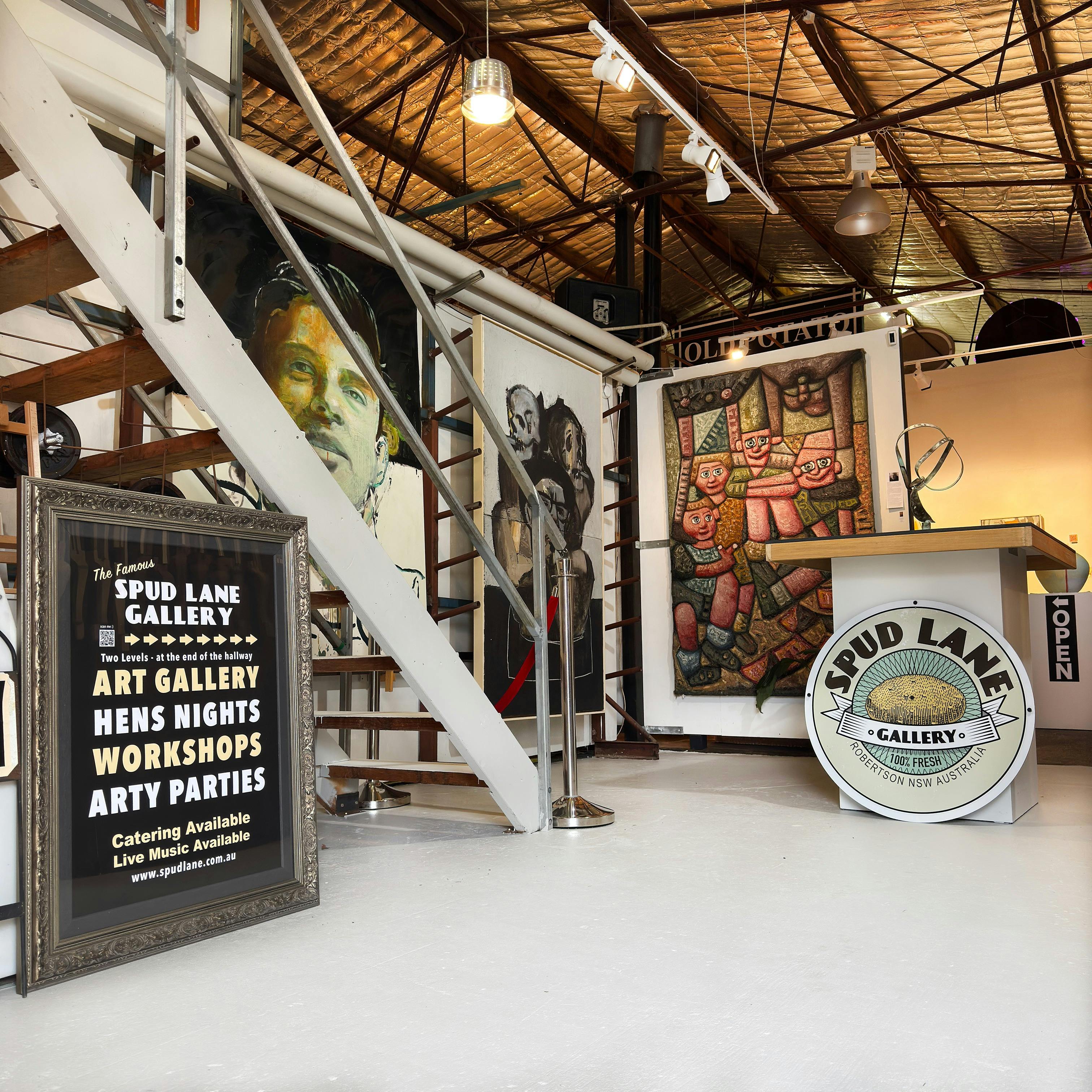 Reception area leading to mezzanine