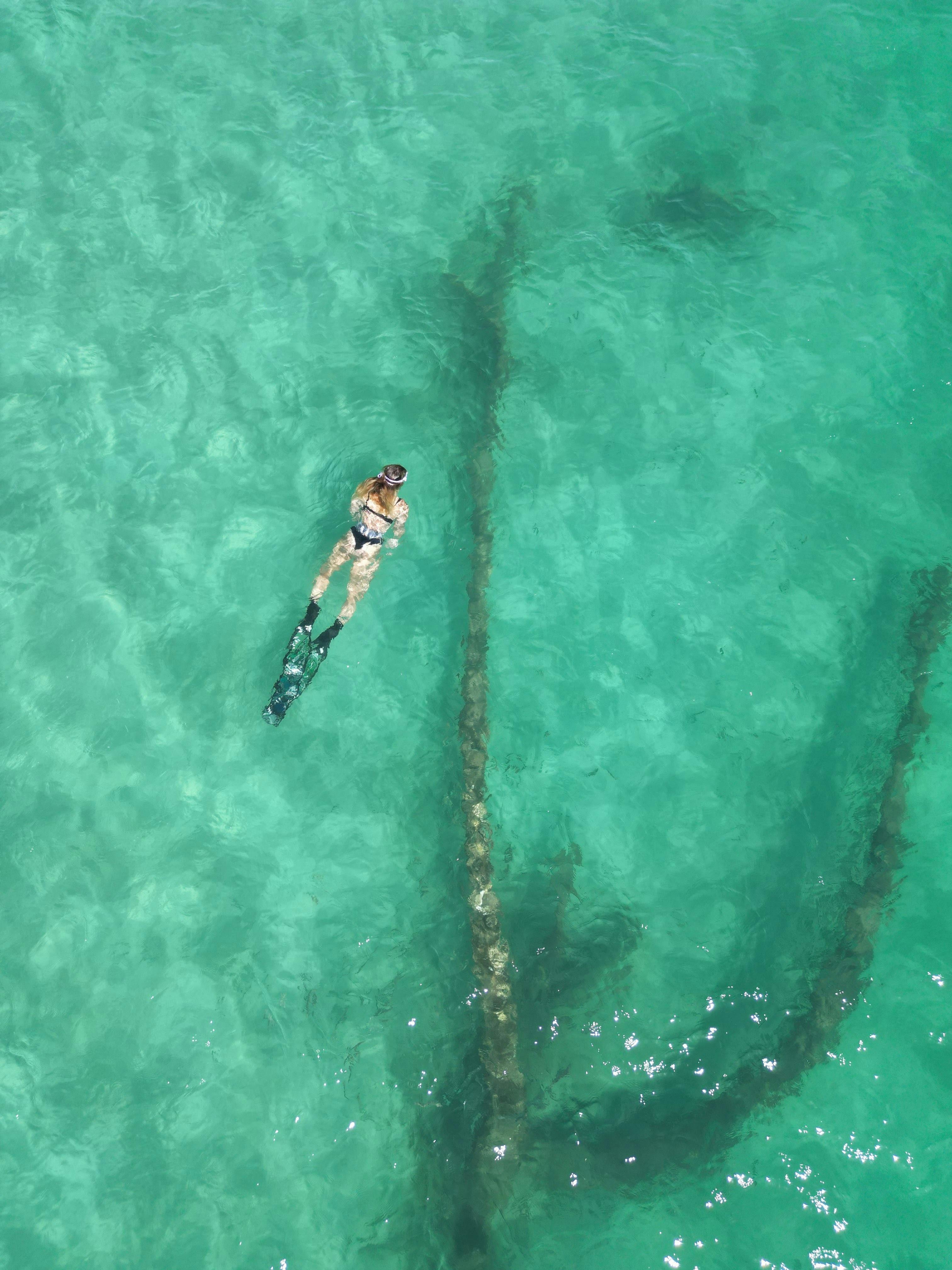 Snorkeling off the largest sand island