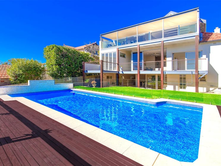 the incredibly spacious family home with pool
