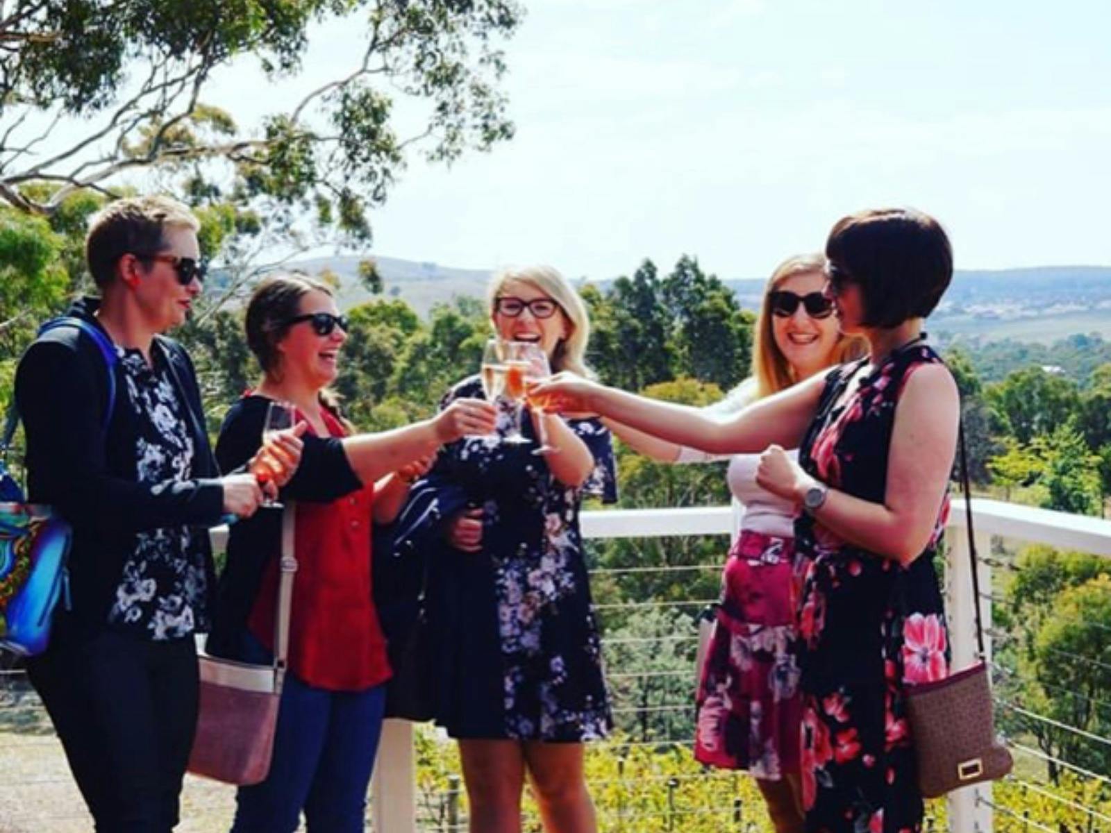 women with wine cheers