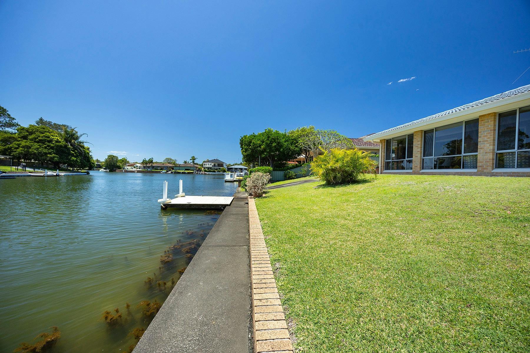 Backyard and private jetty