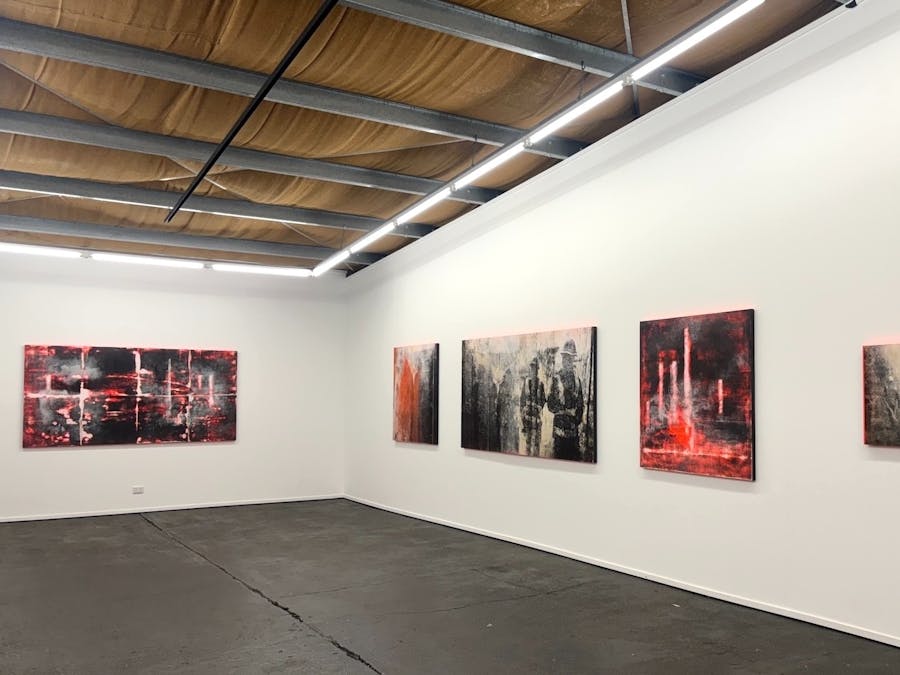 paintings in Rising Tide exhibition by artist Alexander Boynes at SEVENMARKS Gallery Kiama