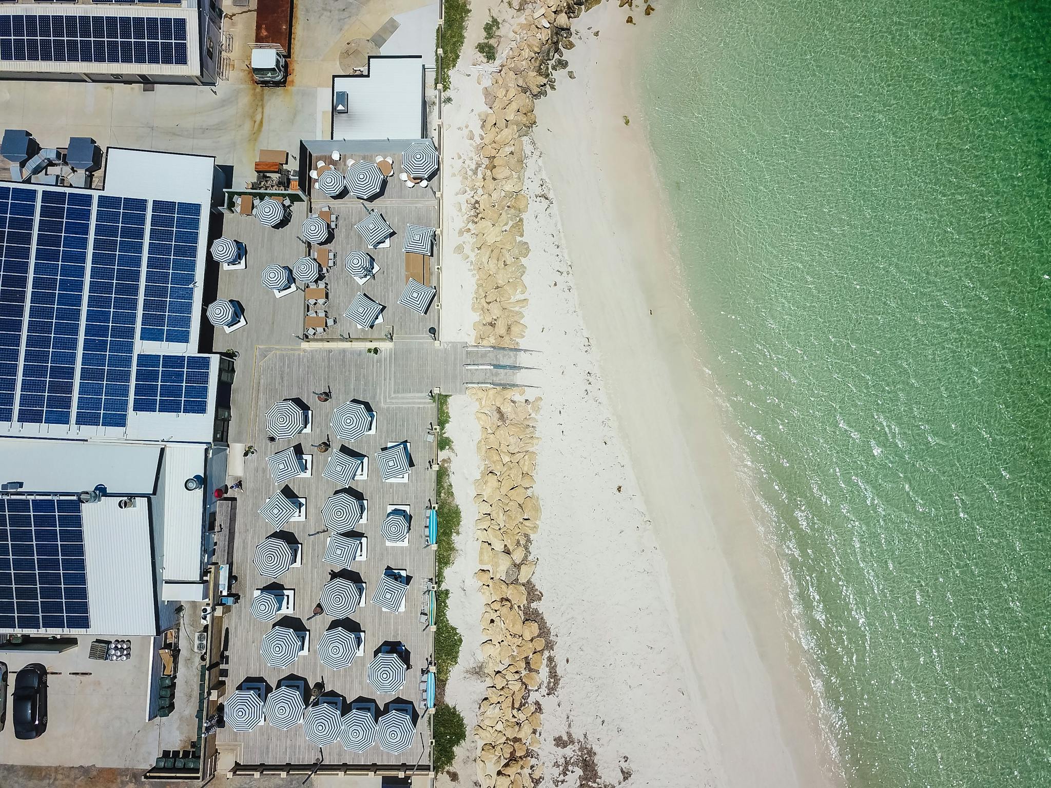 Drone Shot of Restaurant Decking