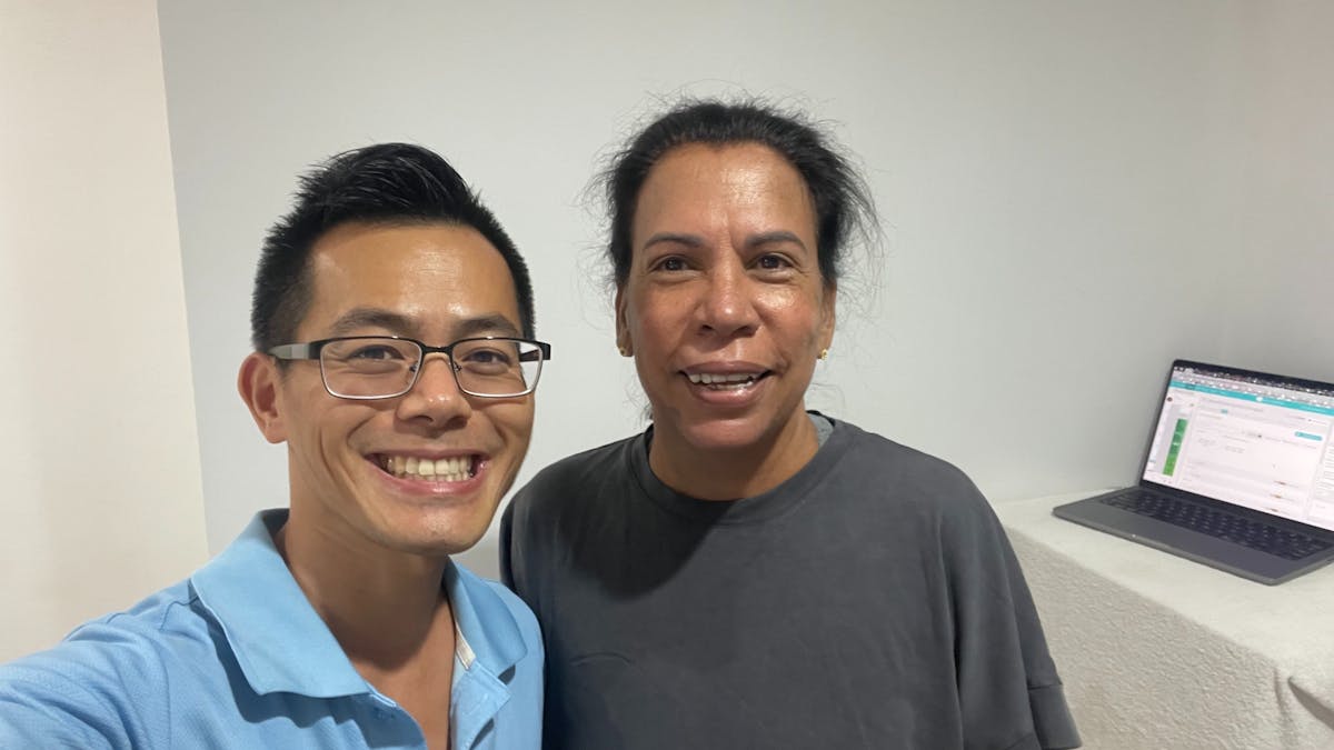 Hill Yang with Josie Douglas at Heal Young Massage clinic Hill Yang with Josie Douglas at Heal Young Massage clinic