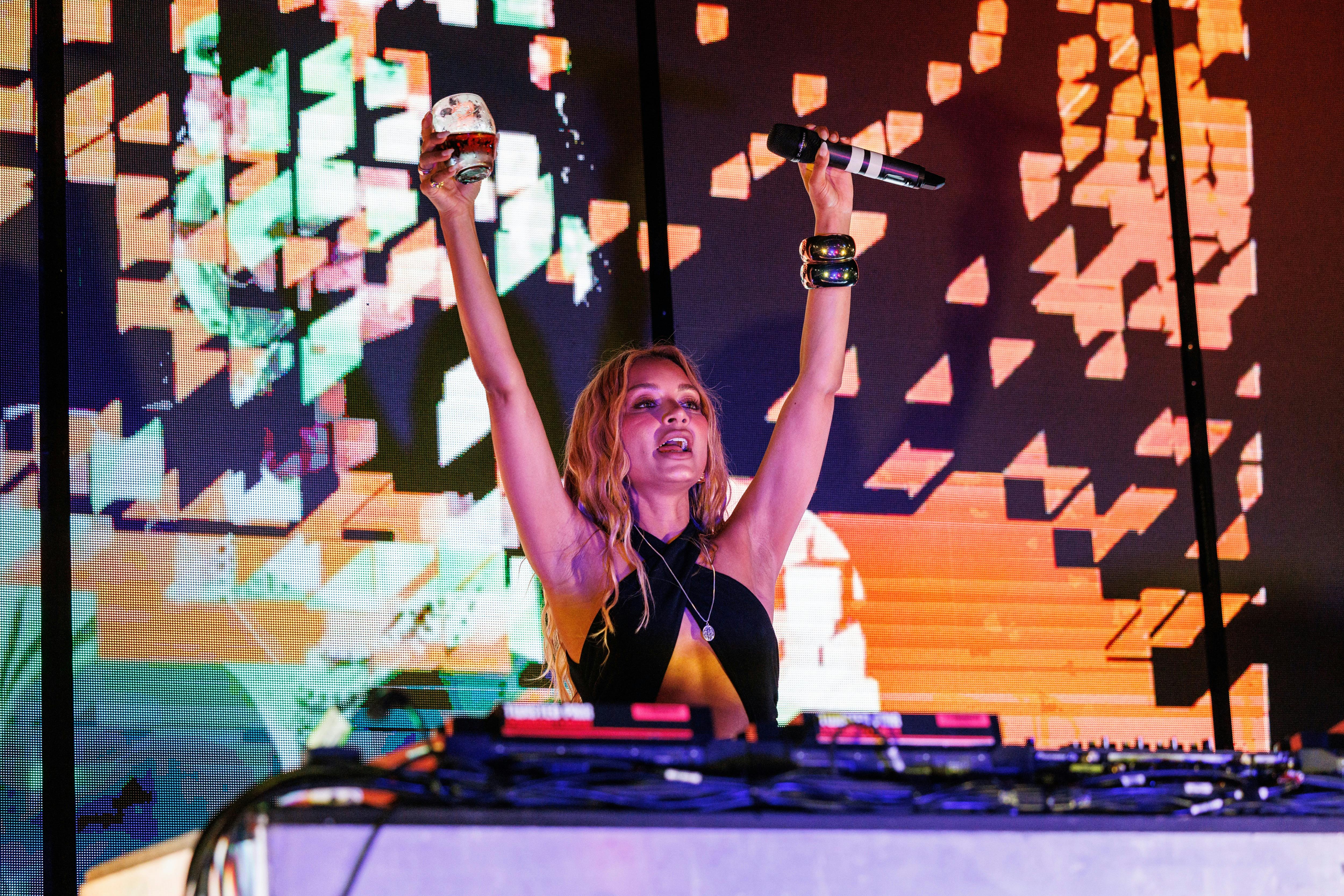 Havana Brown performing at Ladies Oaks Day at the Sunshine Coast Turf Club.