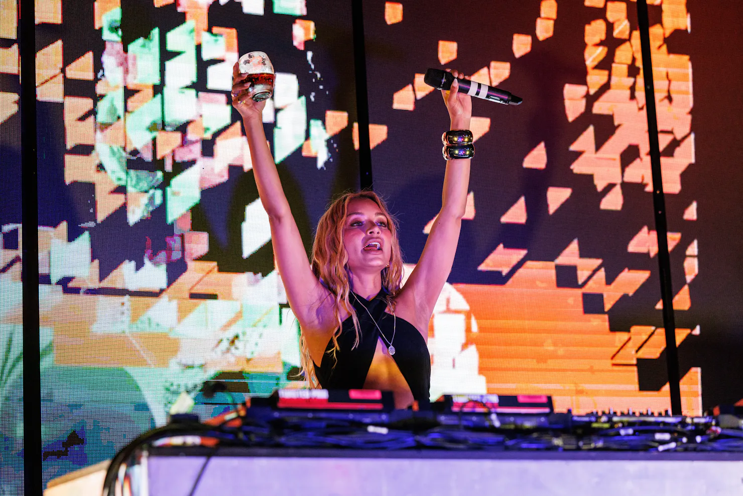 Havana Brown performing at Ladies Oaks Day at the Sunshine Coast Turf Club.