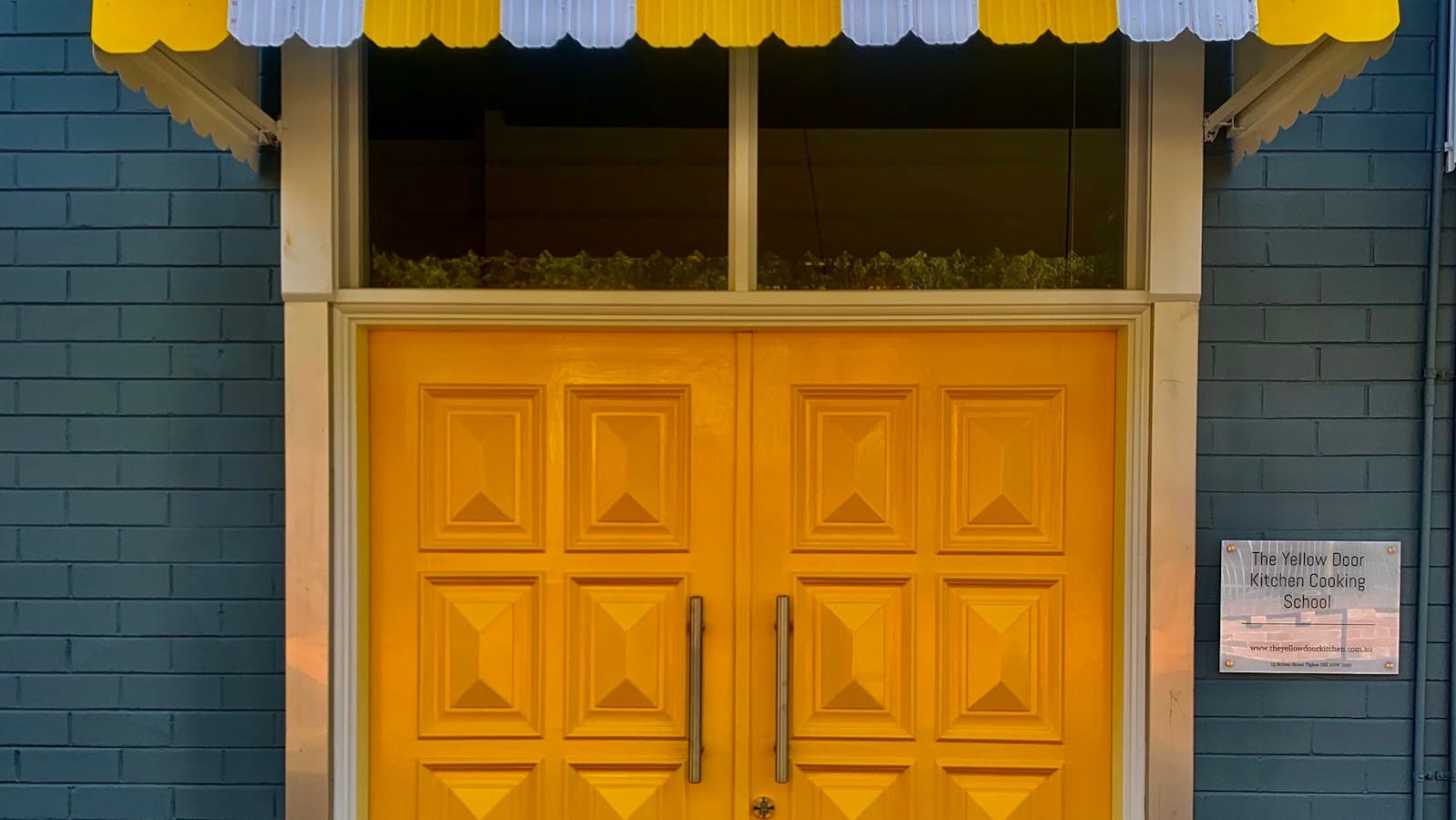 Double Yellow entry doors