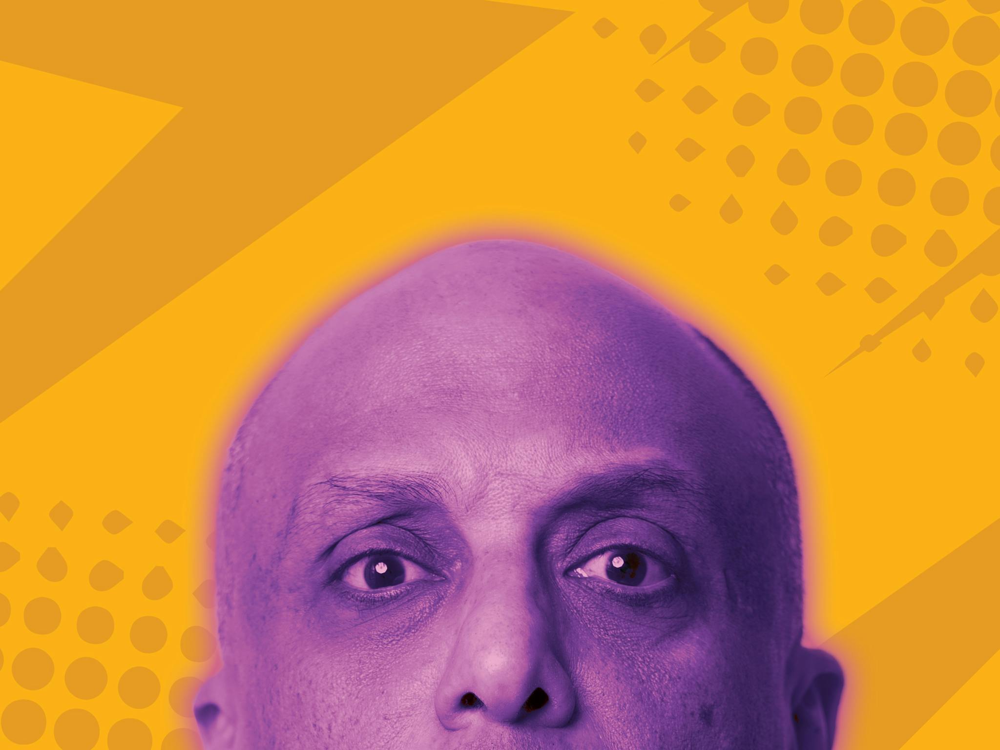 The upper half of Akmal's face, showing his eyes, nose and ears