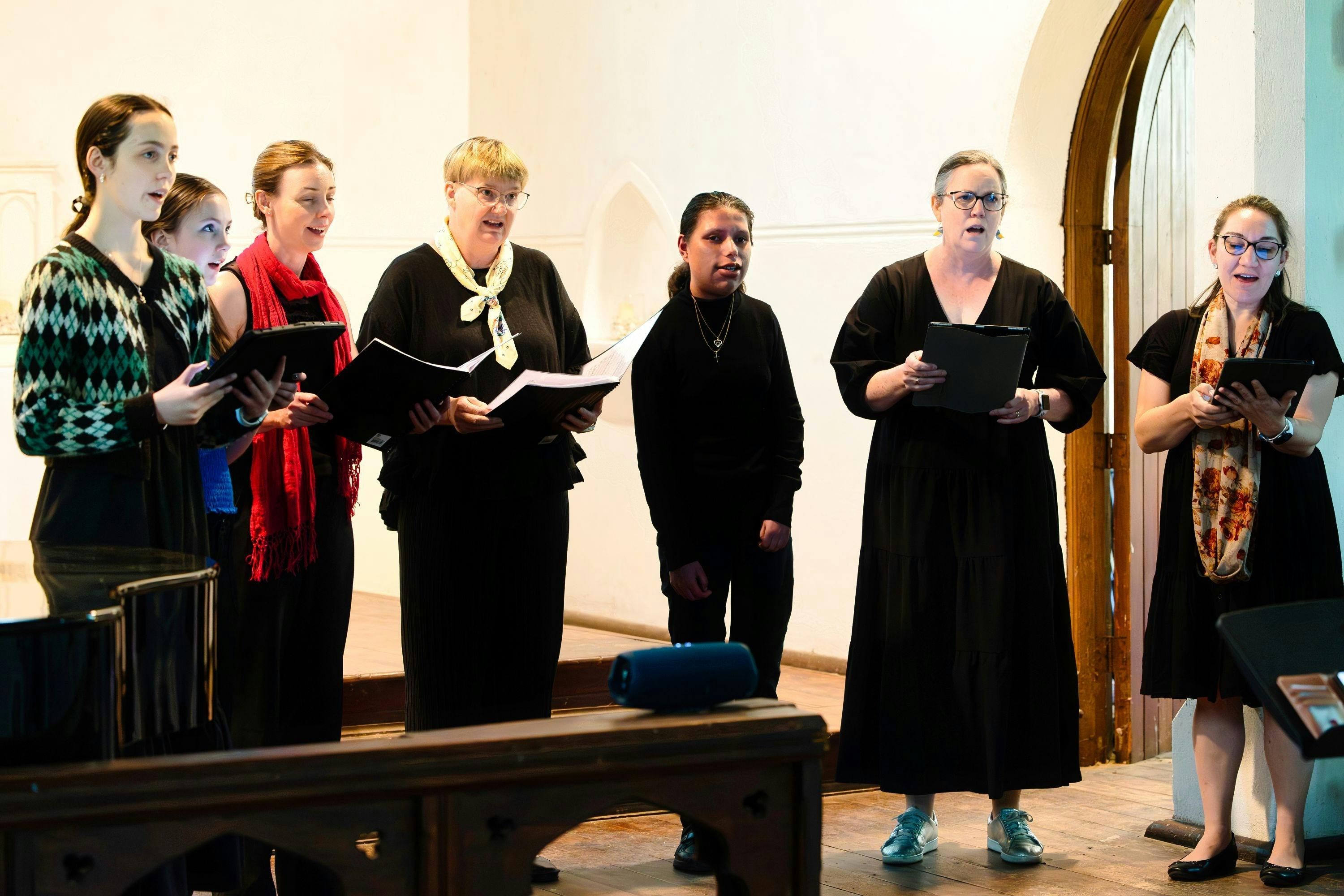 Singers on the Tiny Church Trail