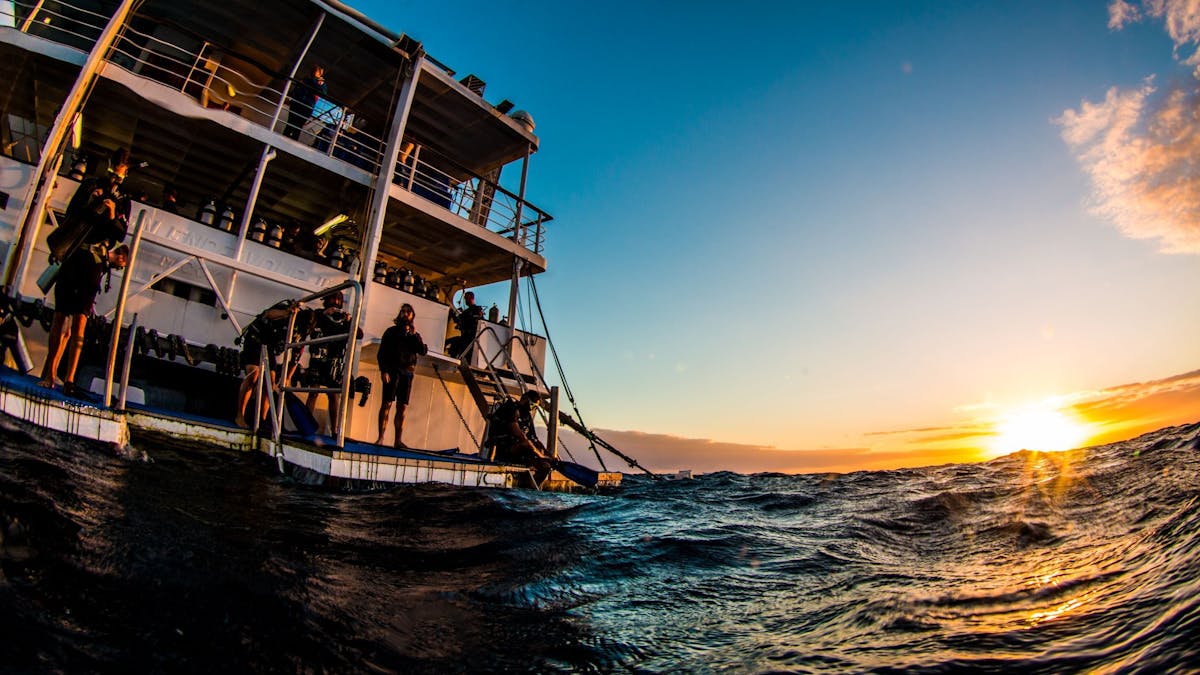 Reef Encounter Dive Deck Sunrise on the Great Barrier Reef