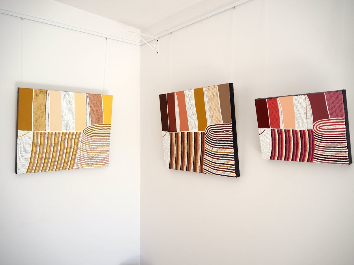 Amanda Westley's painting in the gallery space