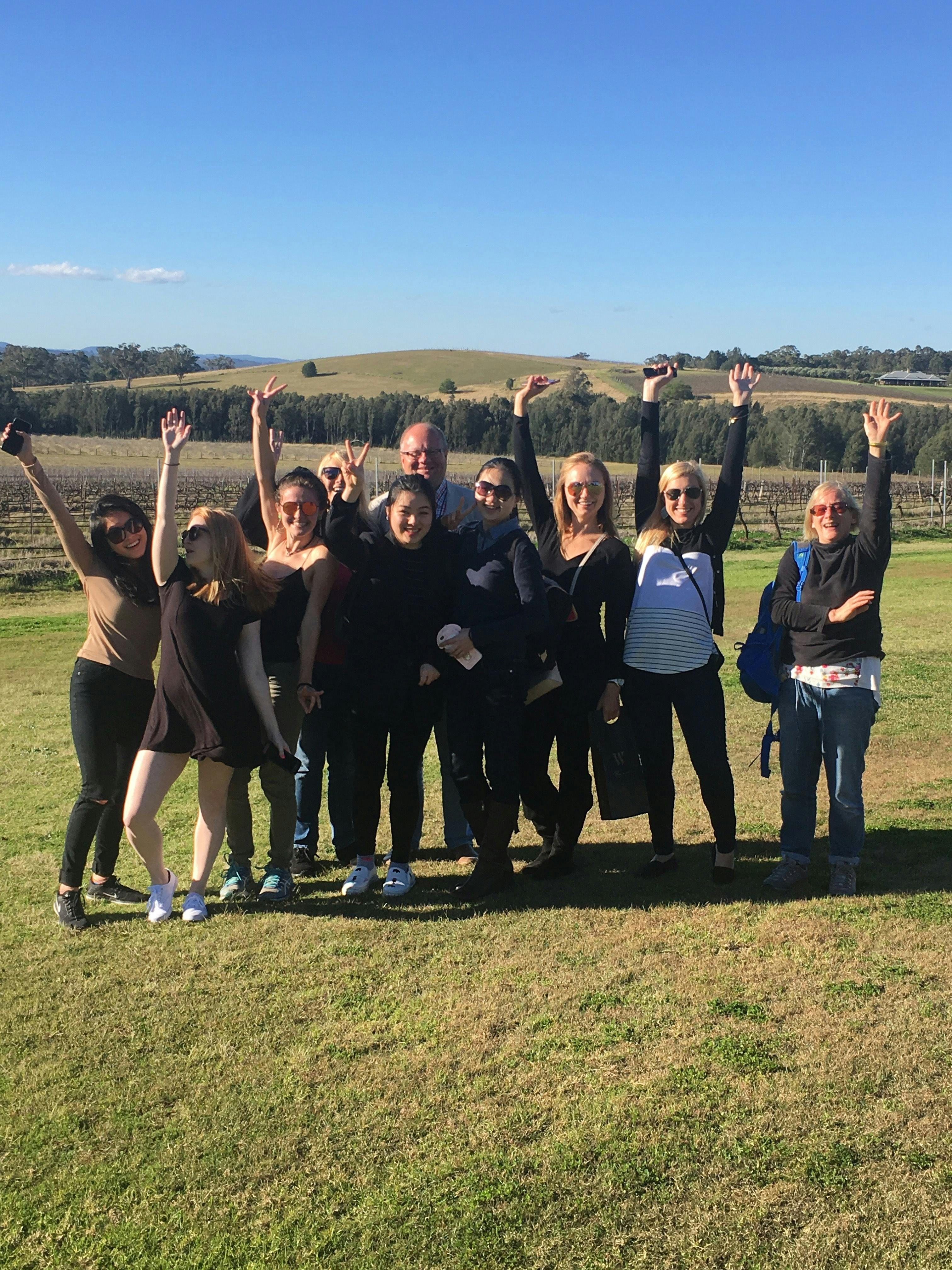 Gruppe auf Hunter Valley Reise