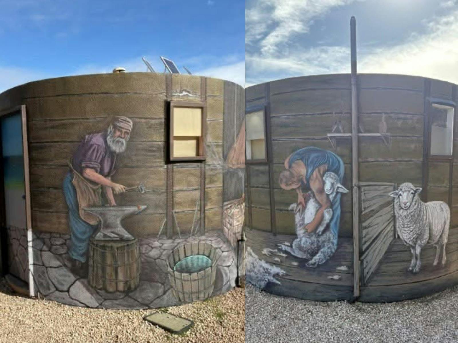 Warooka Campground Mural, artist Jason Swales