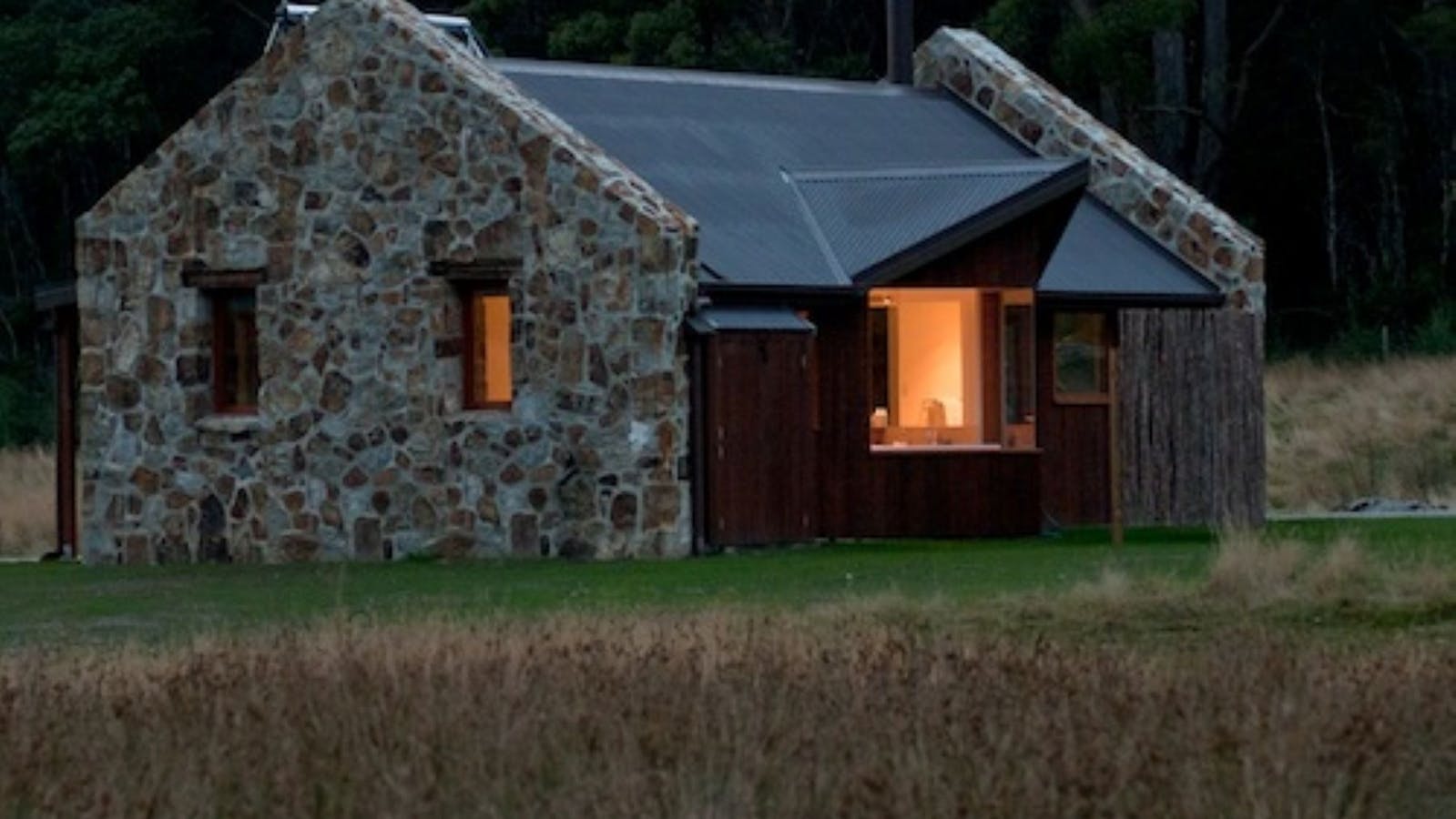 The Spa Cottage at night