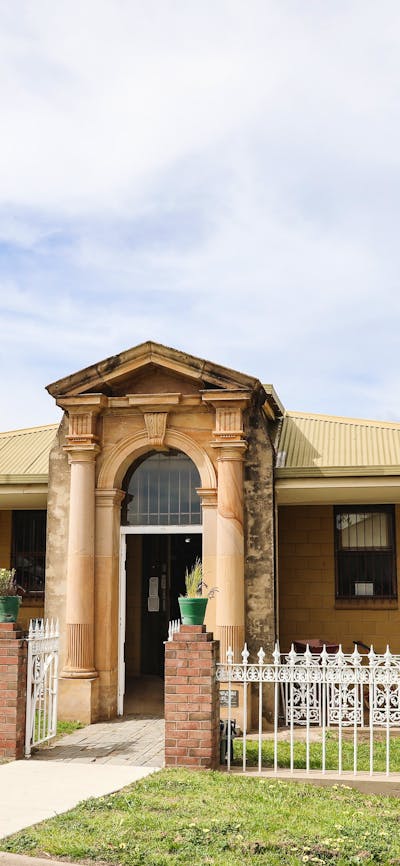 Front of the building