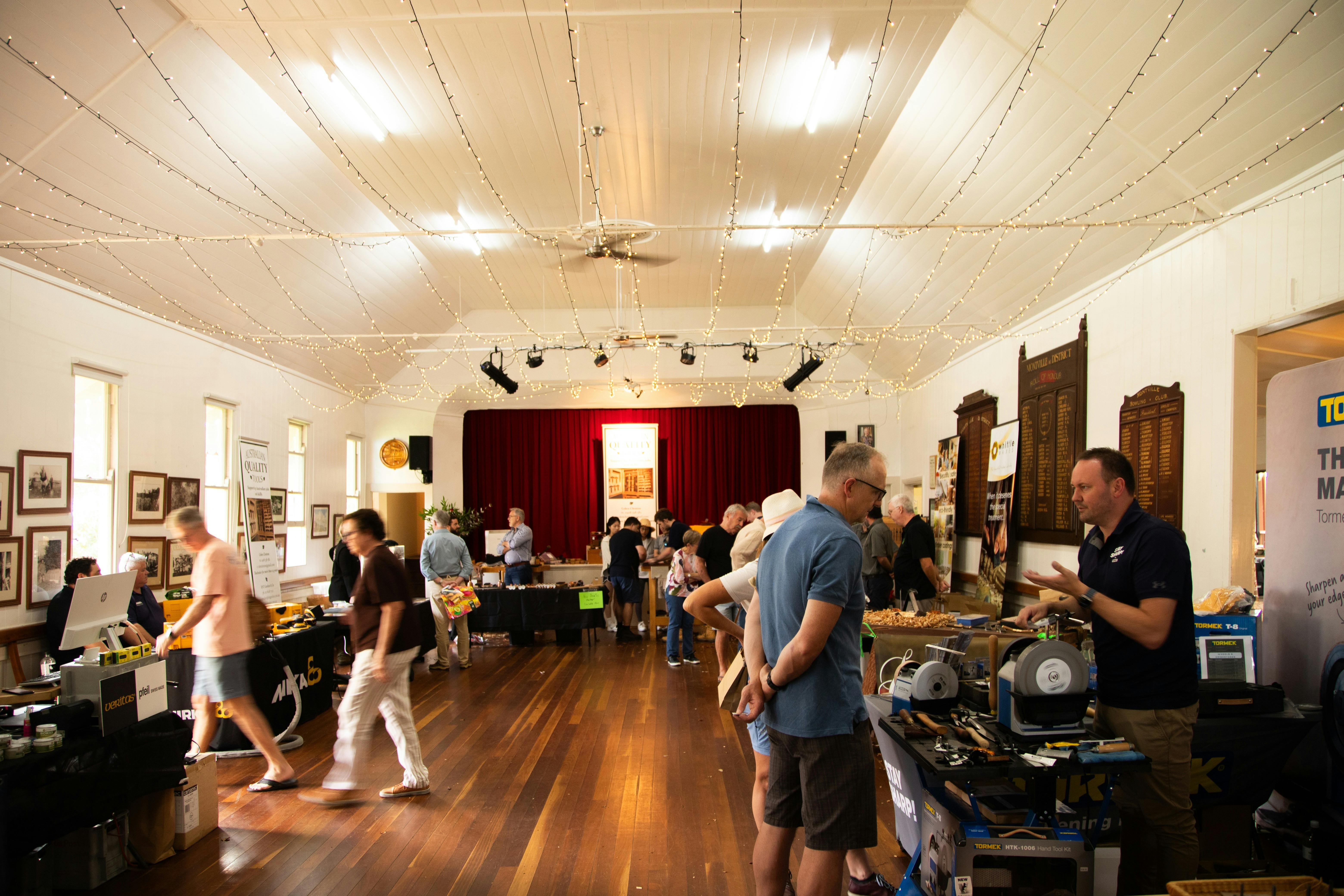 Inside the Montville village hall during the Montville Timber Trail