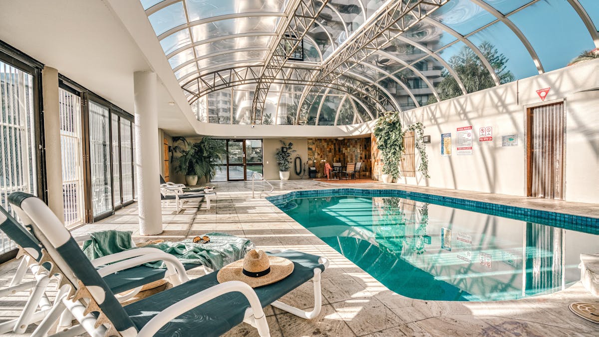 Indoor heated pool at The Regent Apartments, Surfers Paradise