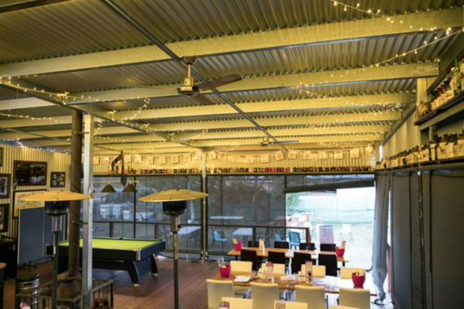Enjoy a meal in the alfresco dining area.