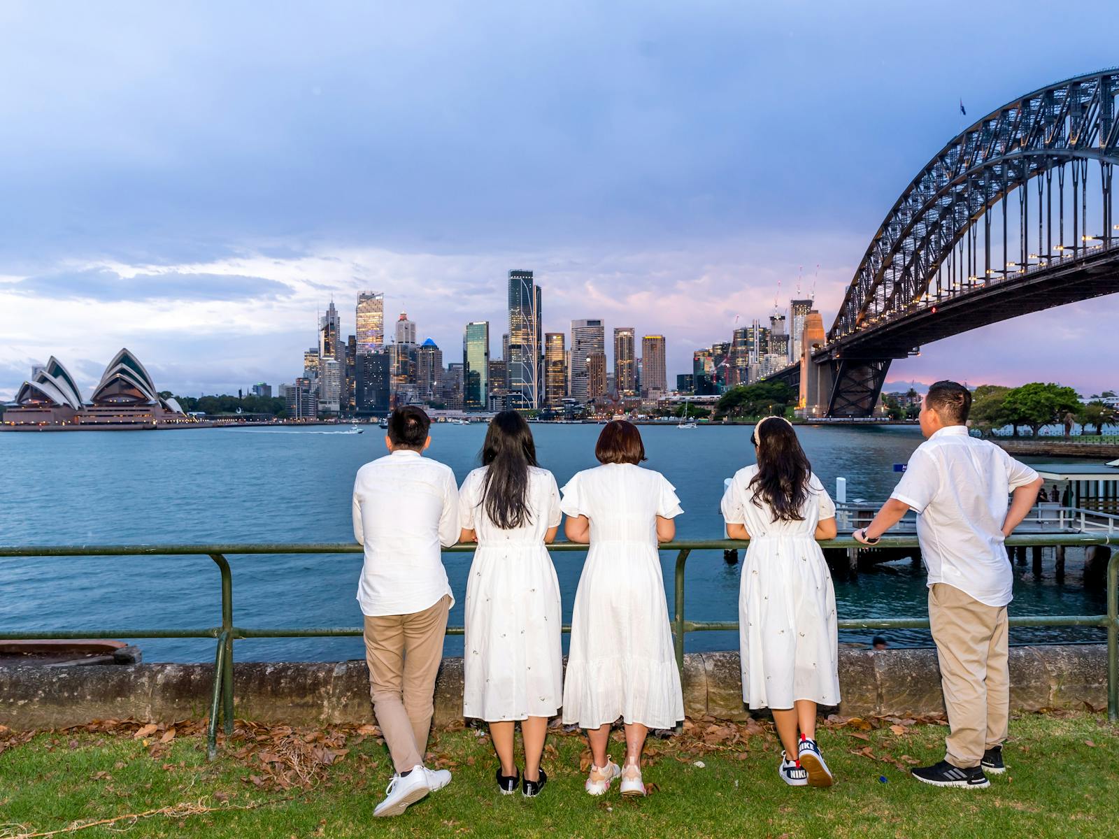 looking south to Sydney skyline over the harbour