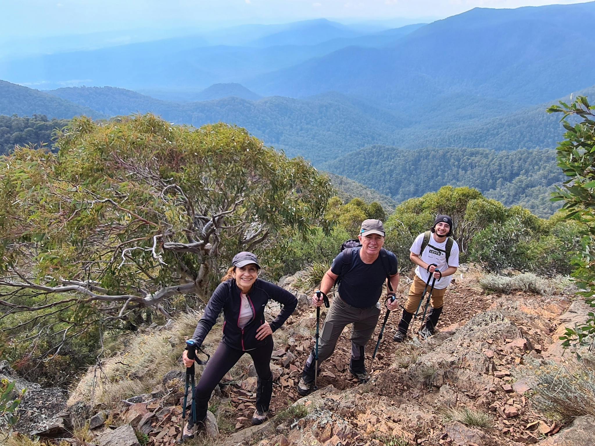 Breathtaking views open up once above the tree line