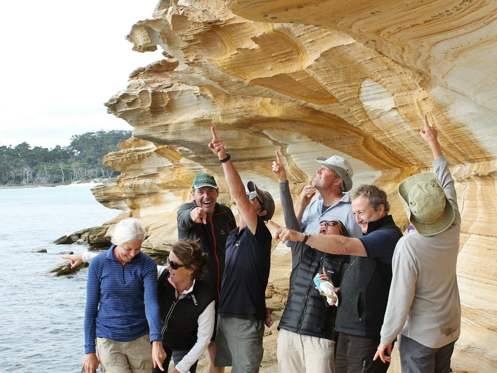 The famous Painted Cliffs on the Maria Island Pack-Free Walk by Life's An Adventure
