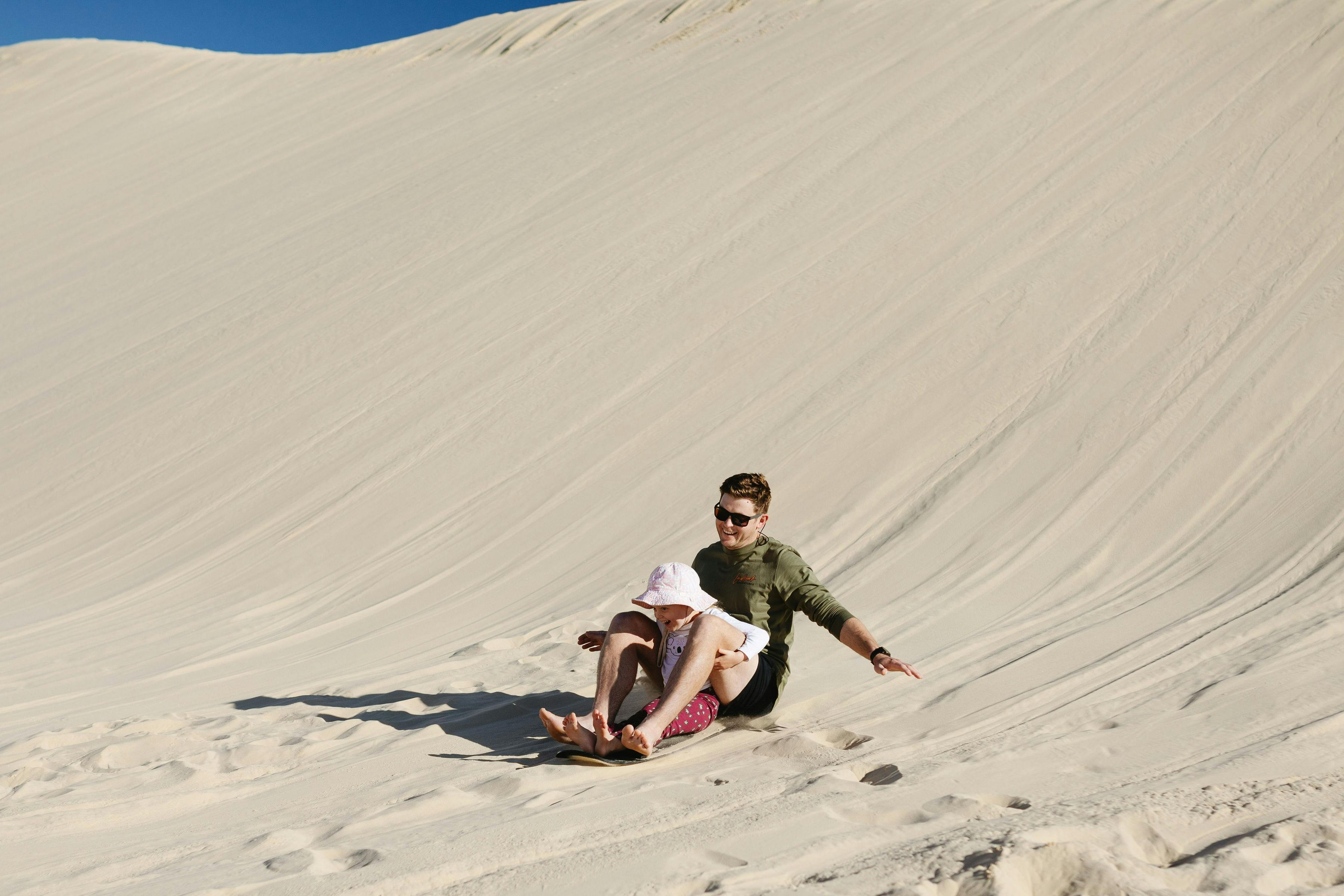 Dad & Daughter Sandboarding