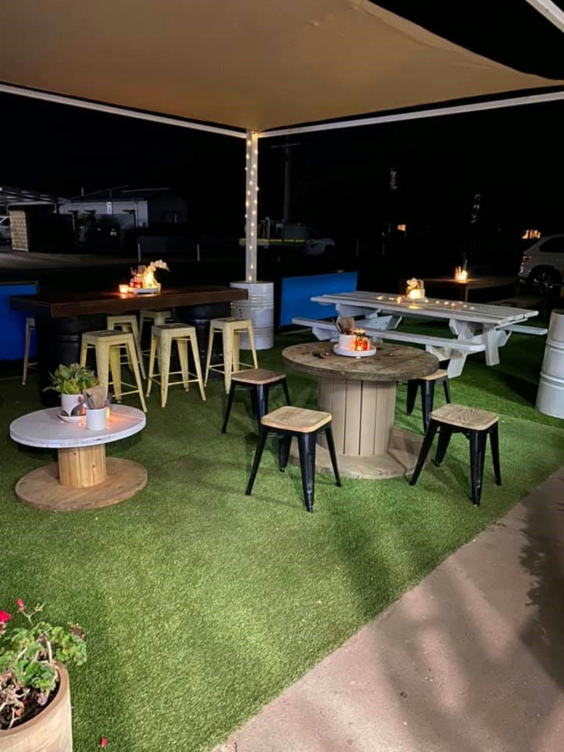 Relax and enjoy a light meal outdoors
