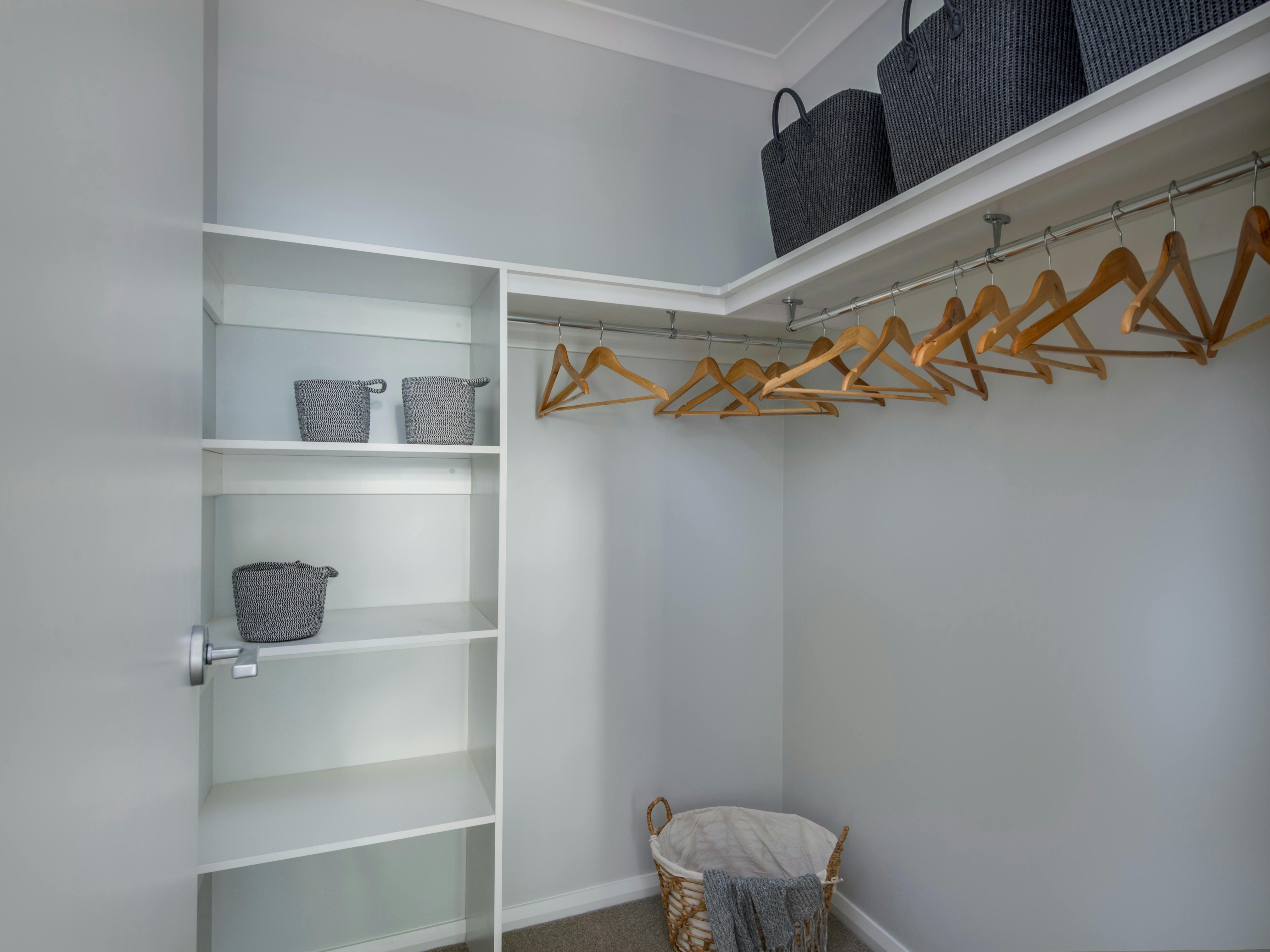 Wardrobe with hangers