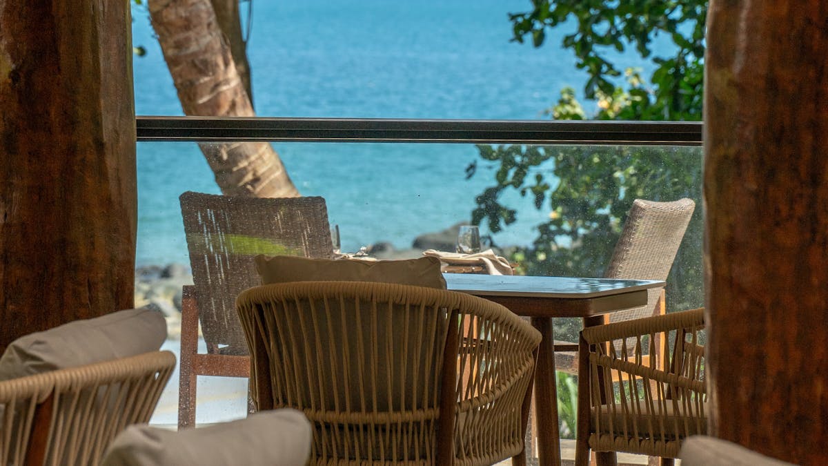 Nala's restaurant, highlighting local flavours and overlooking the islands