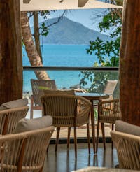 Nala's restaurant, highlighting local flavours and overlooking the islands