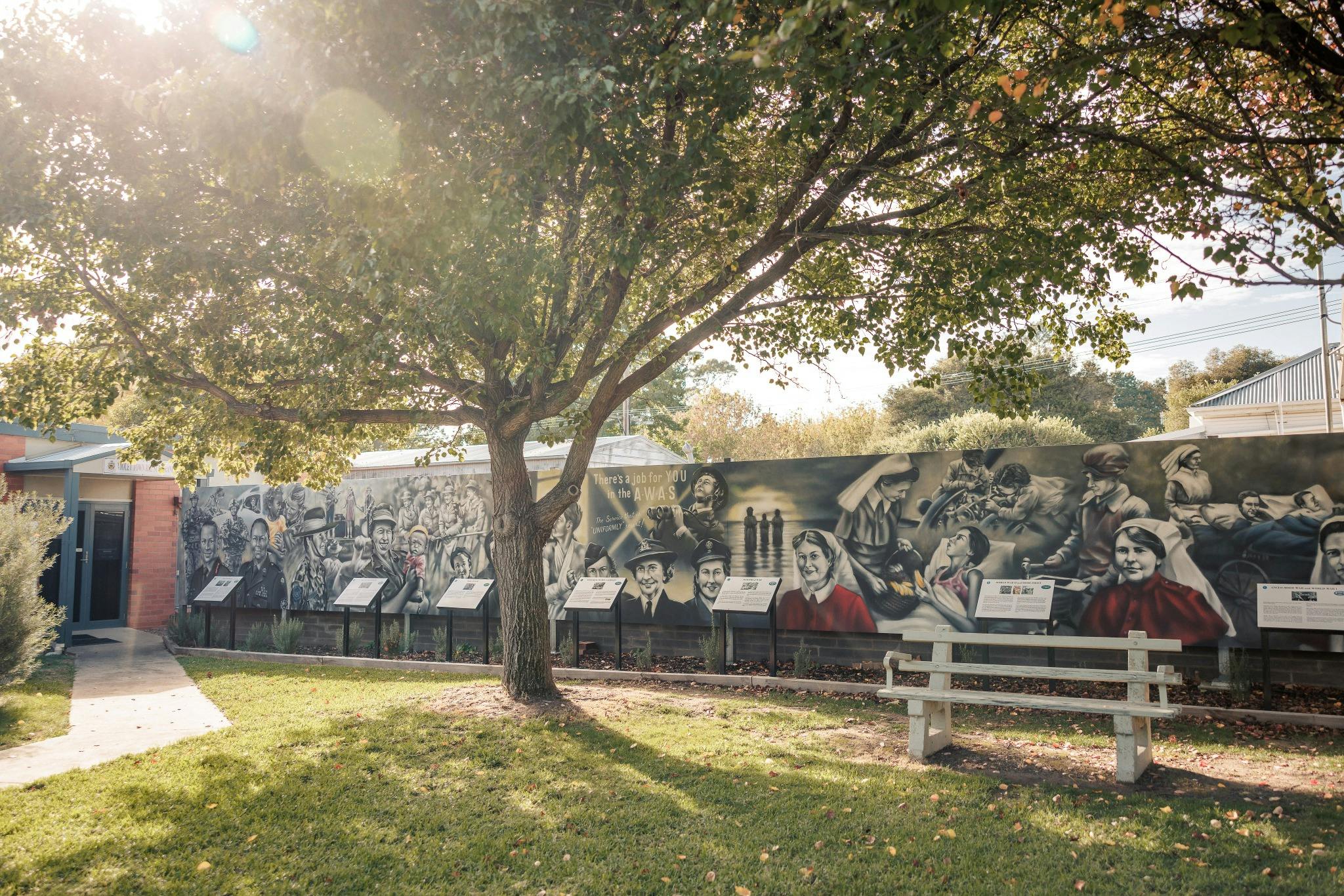 women in war mural