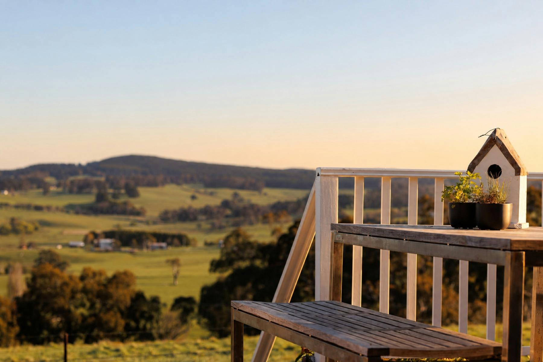 afternoon sunset overlooking the views