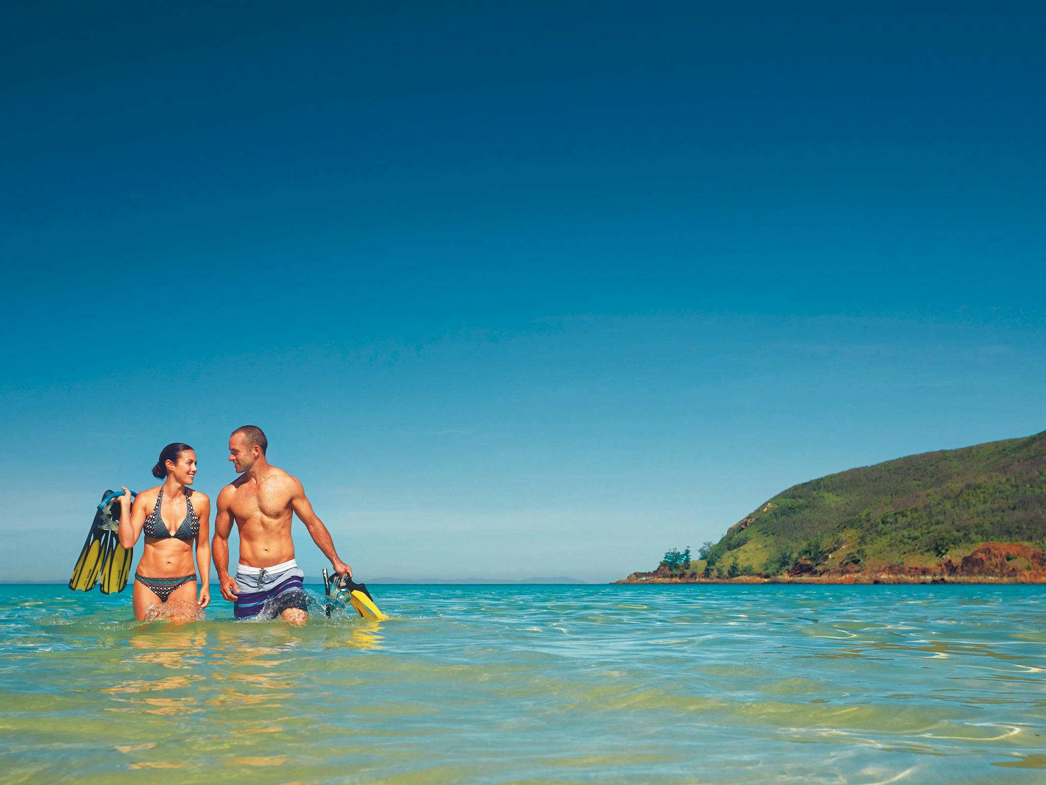 couple keswick snorkelling couple keswick snorkelling