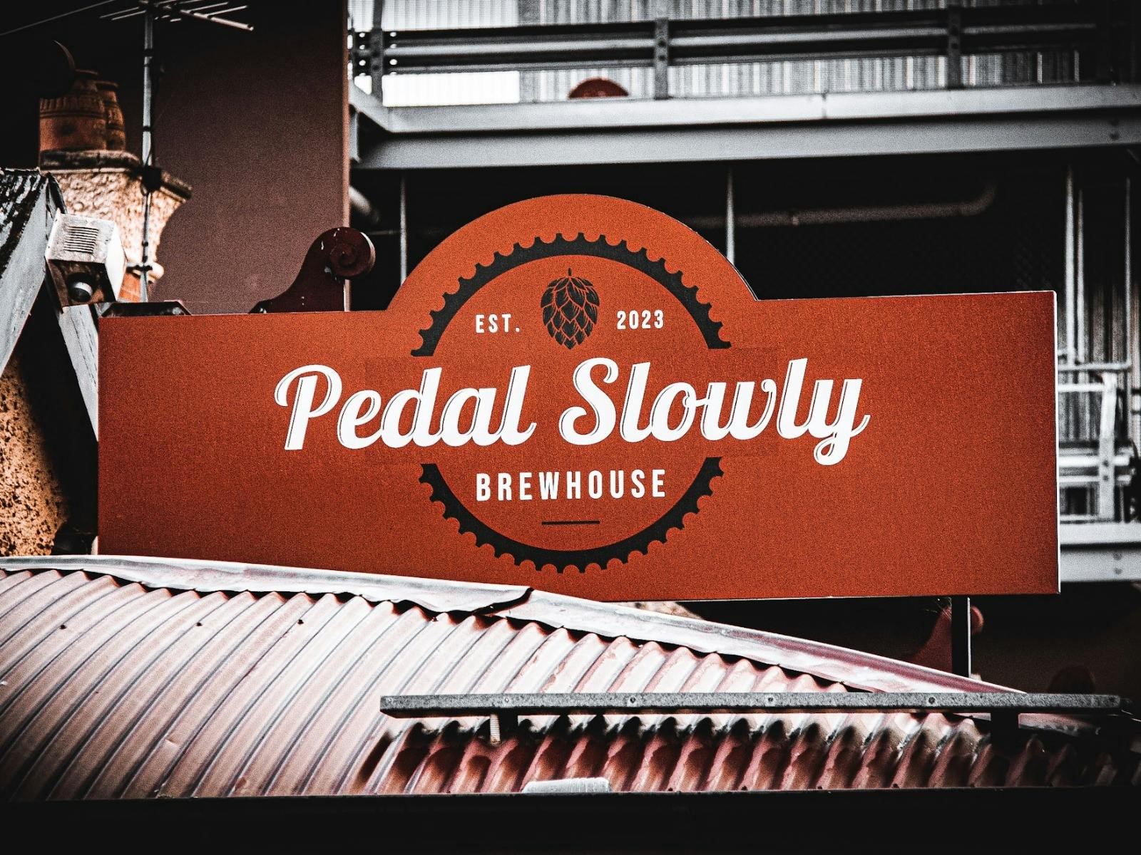 Signage with tin roof