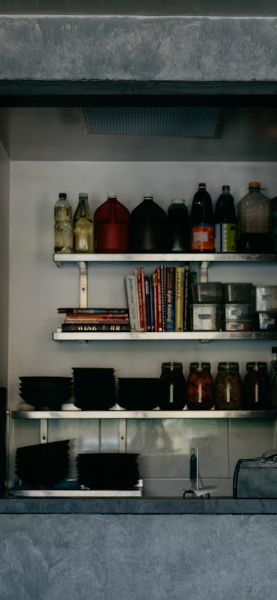 Interior with shelf