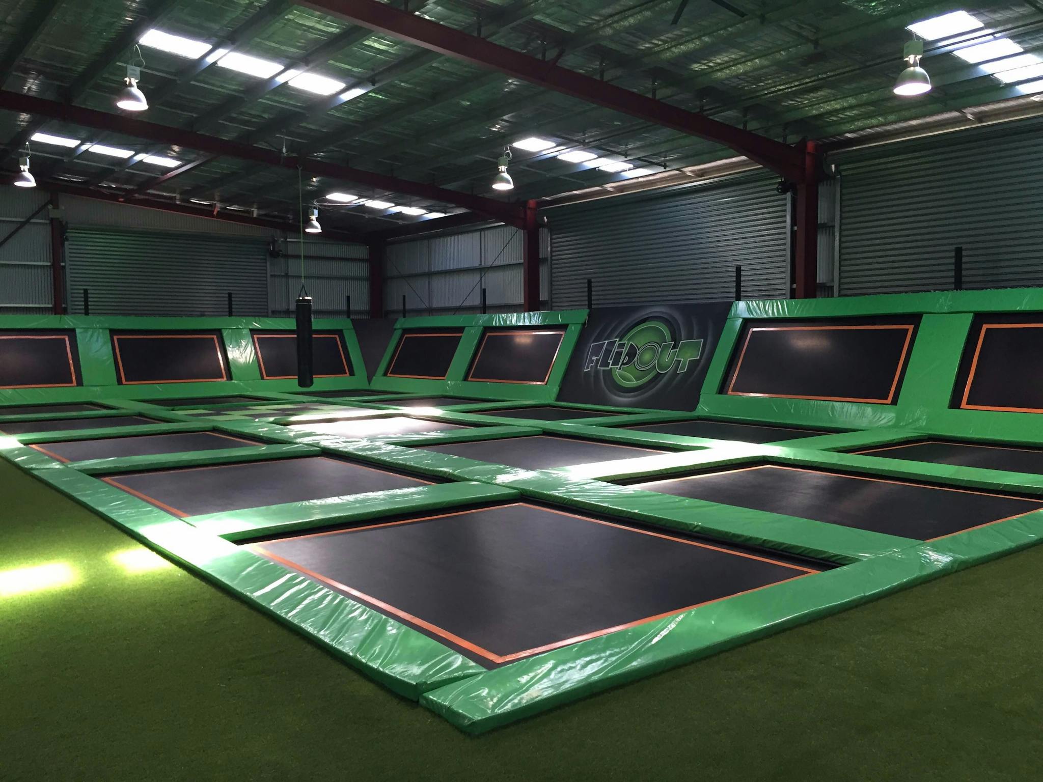 The trampolines at Flip Out Wagga Wagga