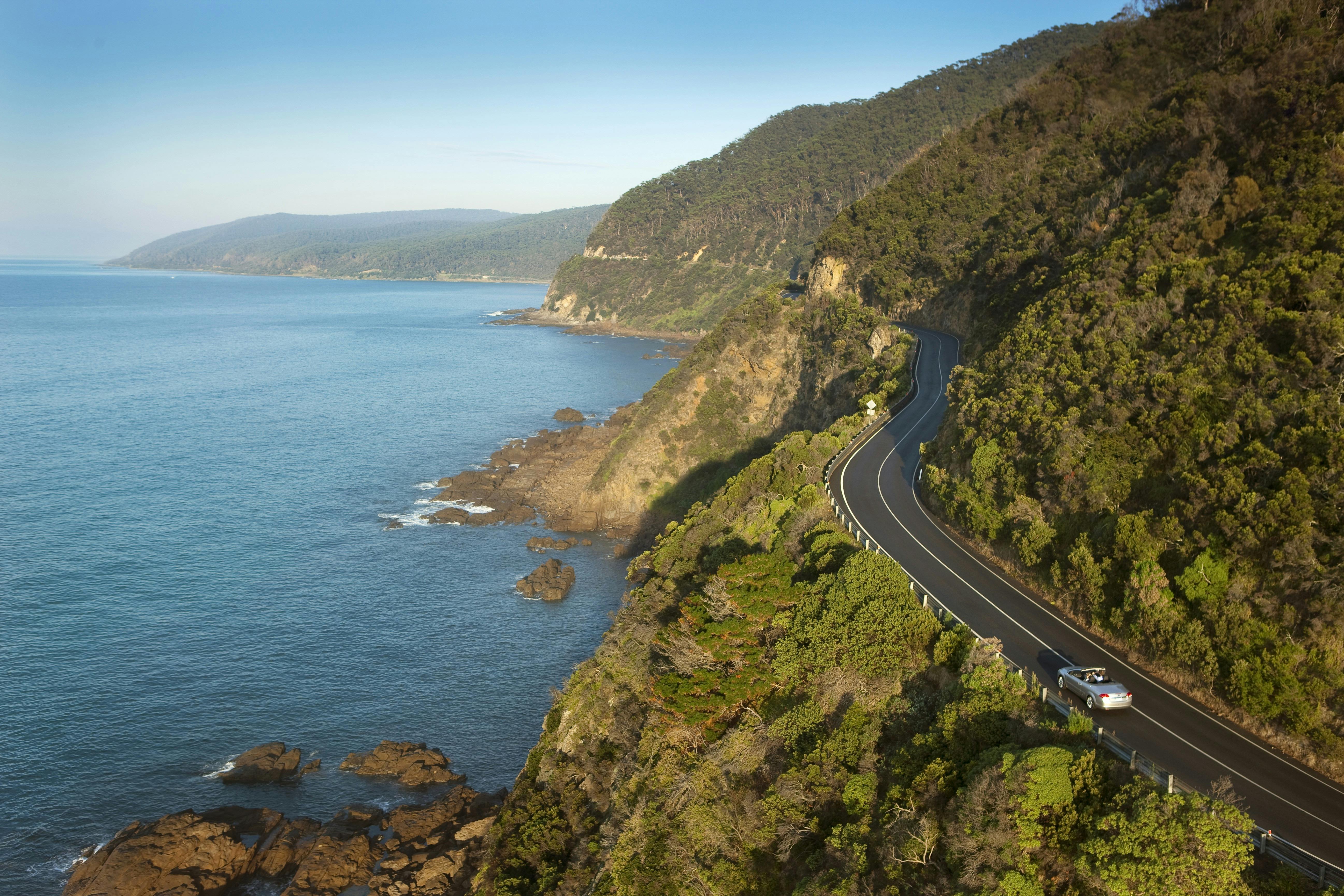 The Great Ocean Road from above