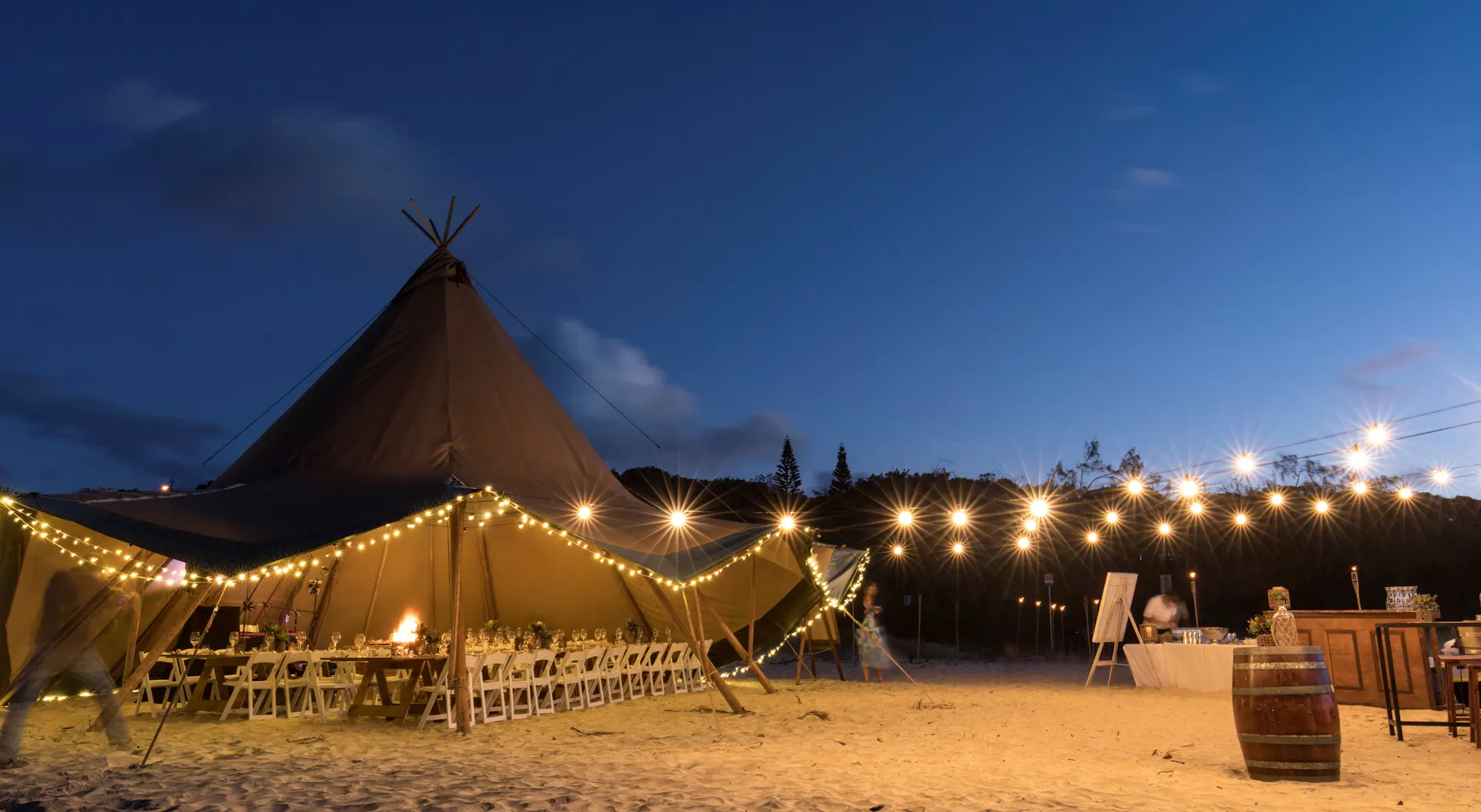 Beach Tipi Gala Dinner