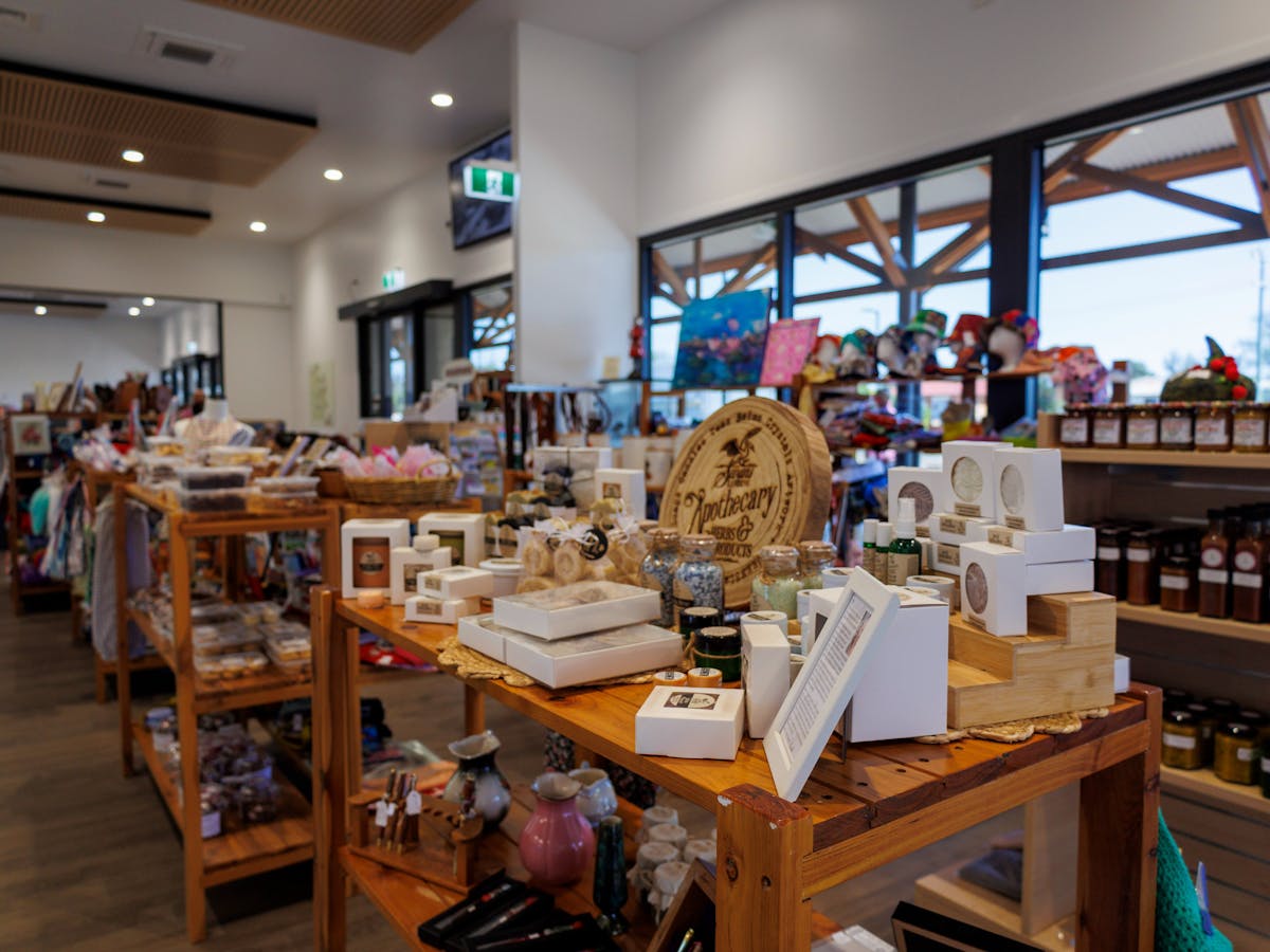 Handmade gifts available in the Calico Cottage