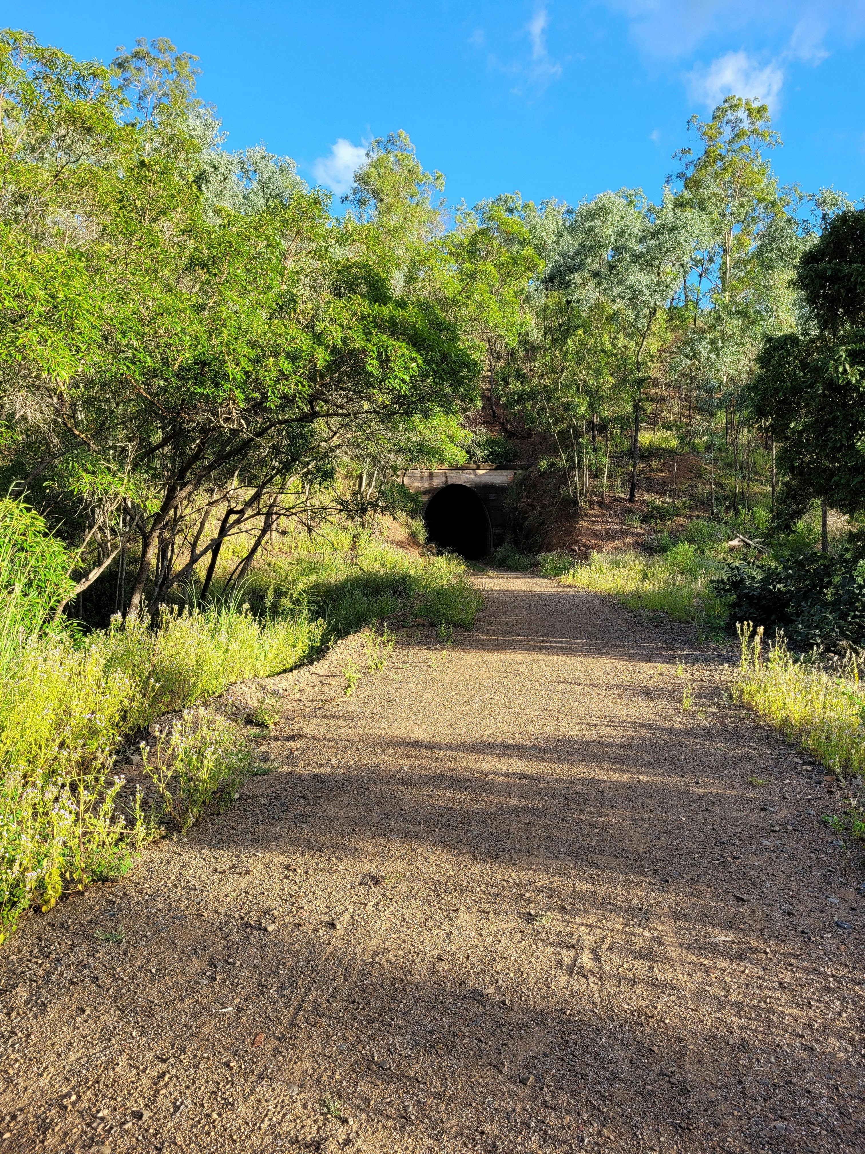 A section of the rail trail surface between  tunnel number 5 and tunnel number 4