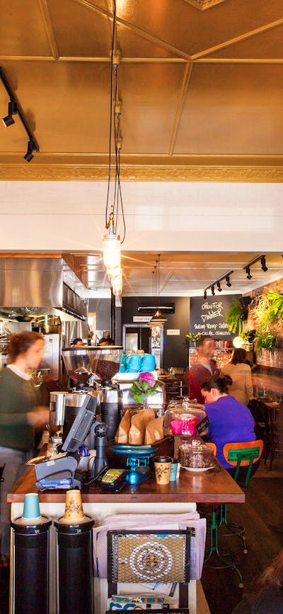 Rustic cafe interior