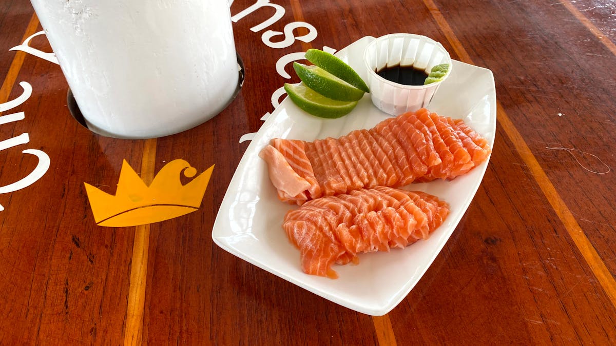 Fresh sashimi salmon