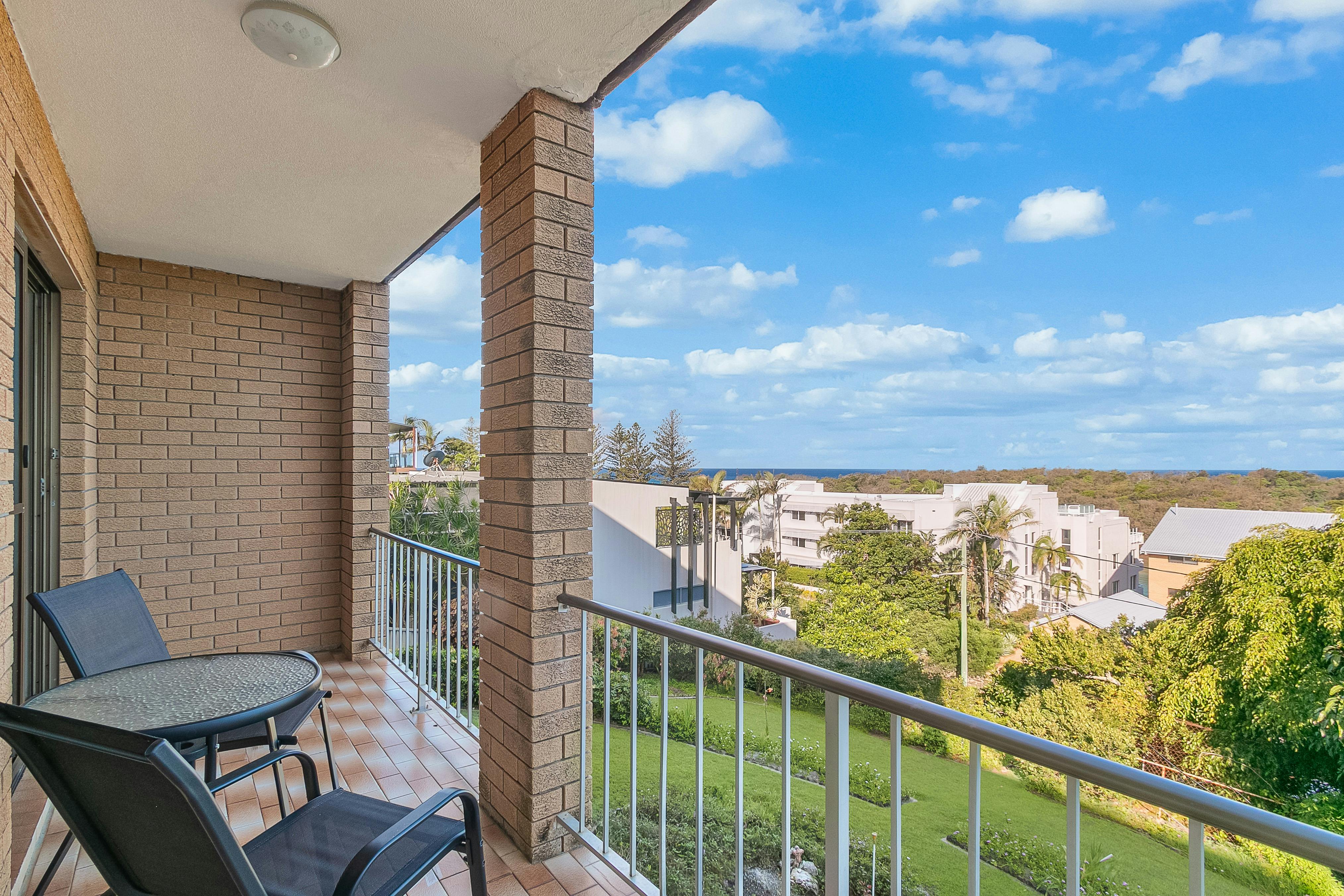 Balcony with ocean views