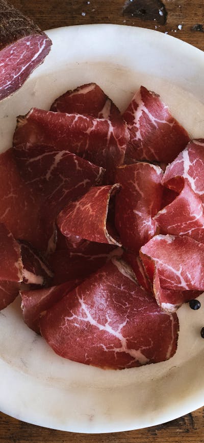 Poachers Pantry cold smoked meat breasola