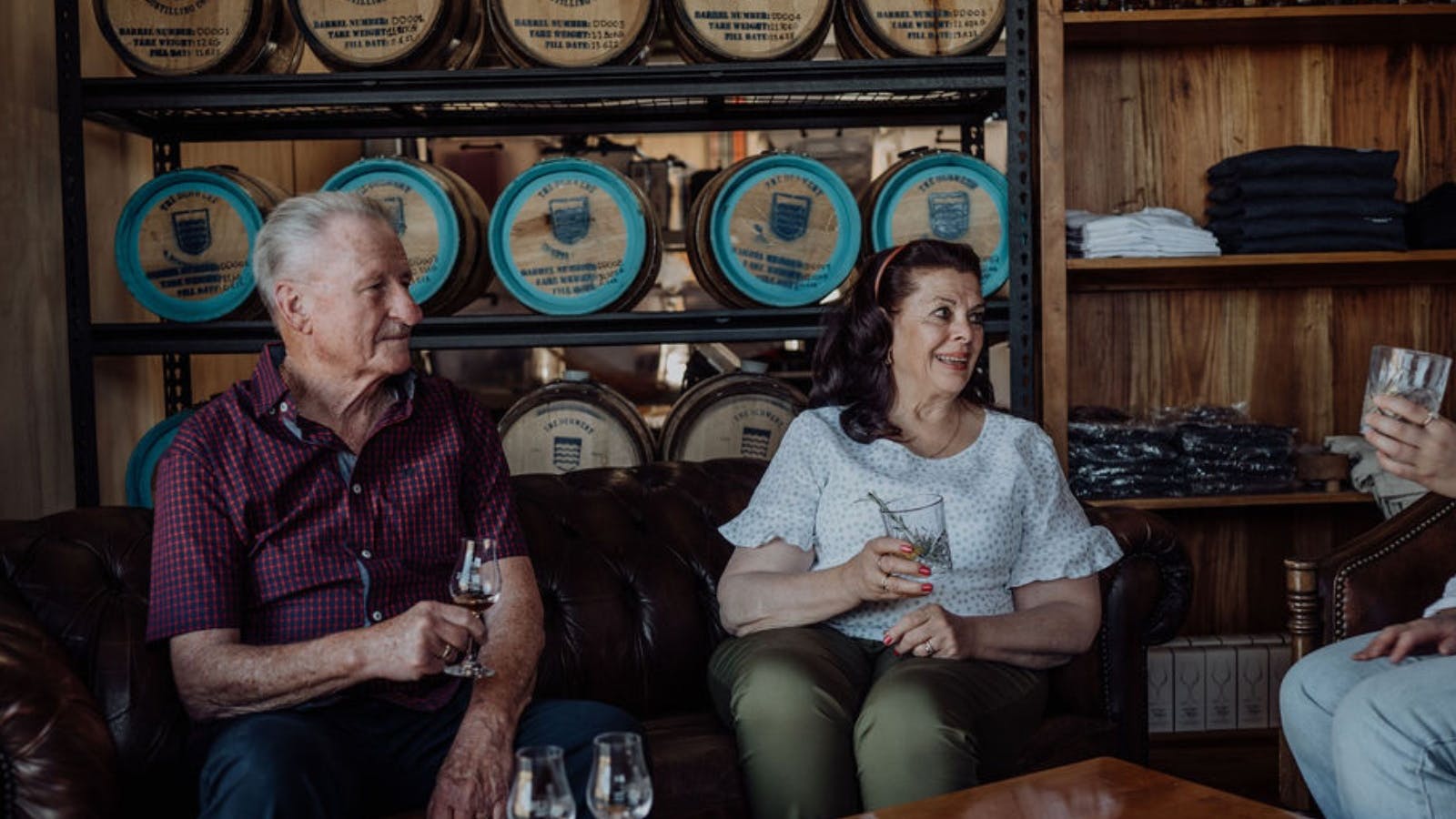 Guests enjoying a tasting flight