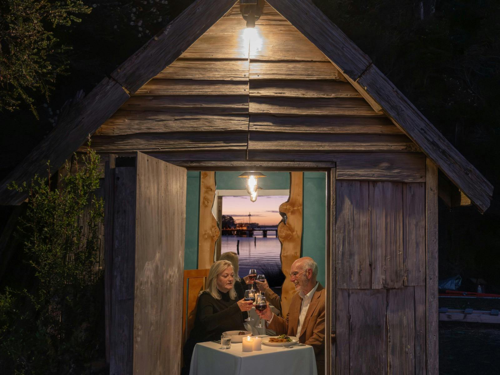 The piner's winter feast: heritage by firelight image