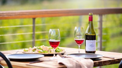 Photo of Lark Hill Sangiovese Red wine with Lunch on the Deck at Lark Hill